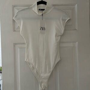 White Zara Bodysuit